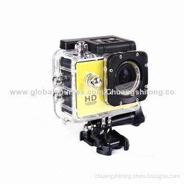 1080p 170 degrees action camera with waterproof case, helmet used in car, bicycle